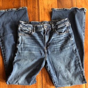 2 pairs American Eagle Super High-Rise Flare Jeans